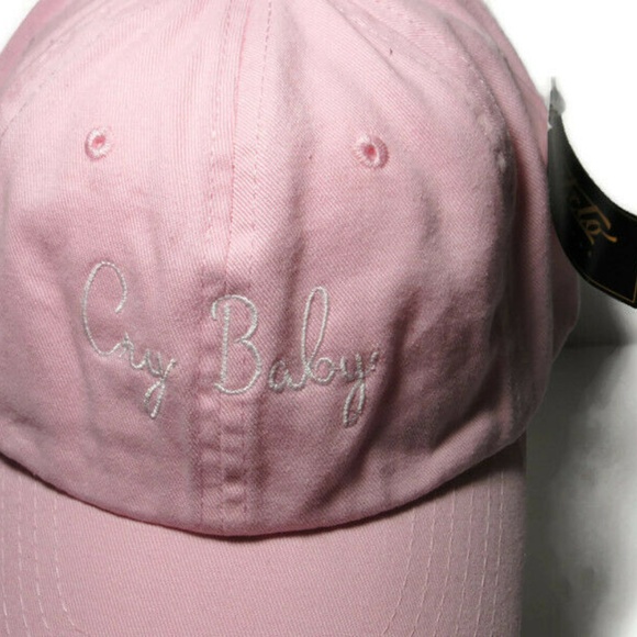 2 for $5!/ Pink Embroidered Cry Baby Baseball Cap - Picture 5 of 5